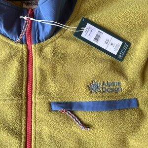 Alpine Design Men's Polar Fleece 1/2 Zip Earthy Green NWT Gorpcore Outdoor Large